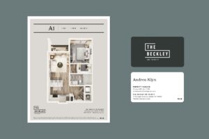 Beckley Floor Plan Sheet and Business Cards
