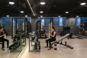 Frederic Logo on wall in Fitness Space